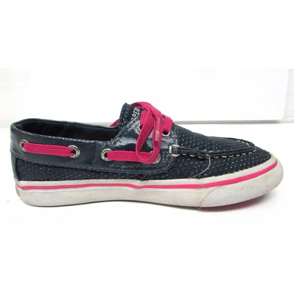 Sperry Top Sider girls youth size 13 kids shoes pink navy blue bahama